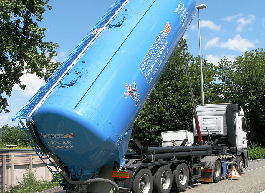 Aufblasen mit Silopower